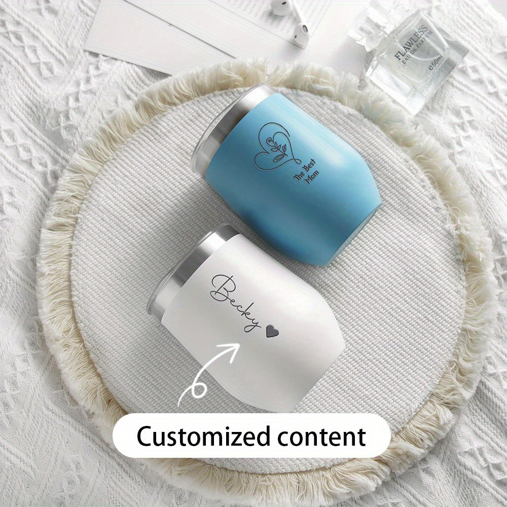 Coffee Equipment Usa - Personalisierter Herz-Weinbecher aus Edelstahl mit Namen,