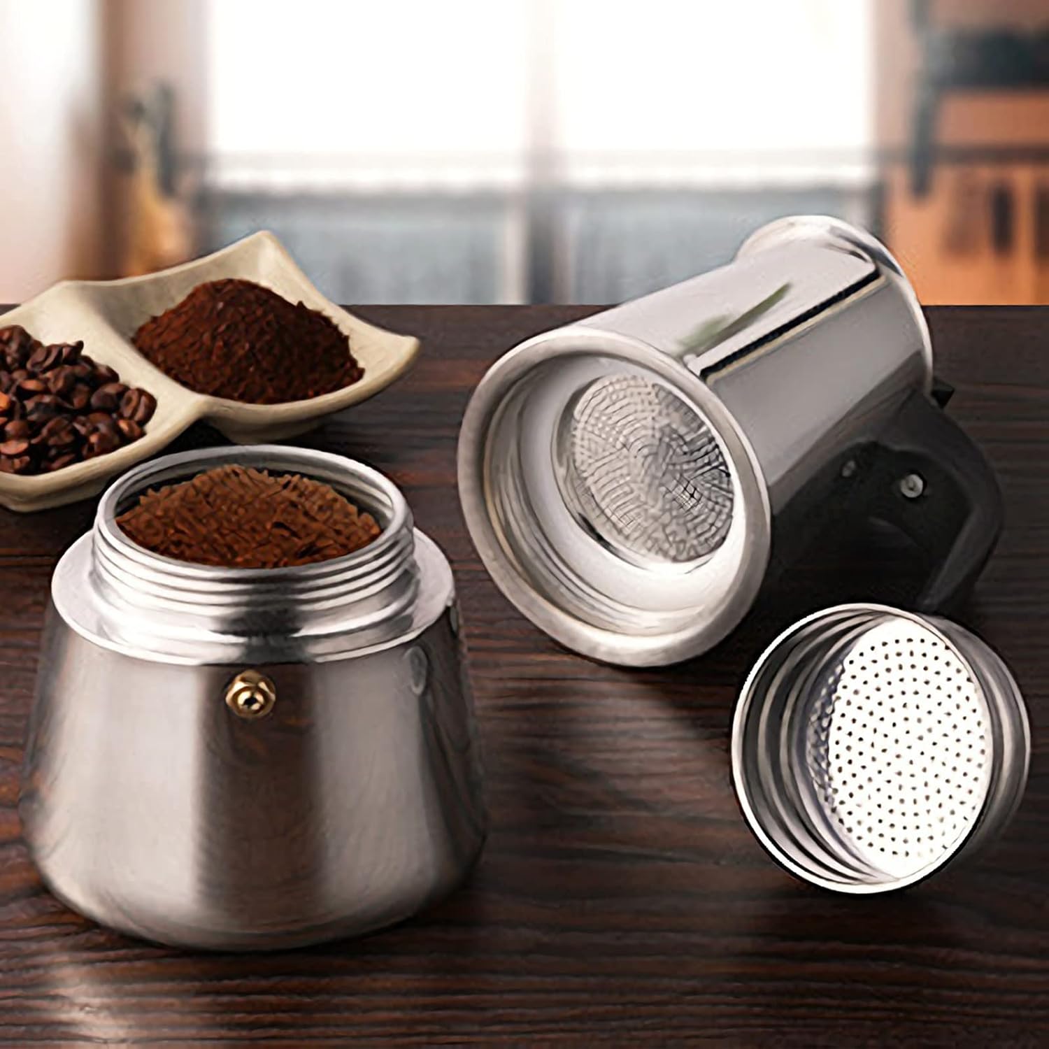 4/6/9 Tassen Moka Pot Caffe Ma – Coffee Equipment Set Bewertung und Preis